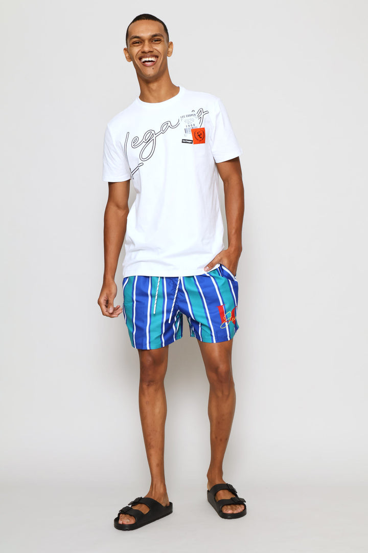 Stripe Swim Shorts - Blue