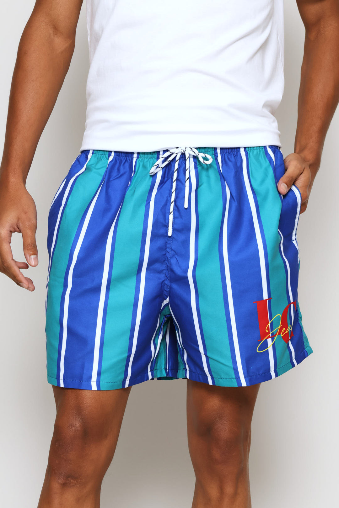 Stripe Swim Shorts - Blue