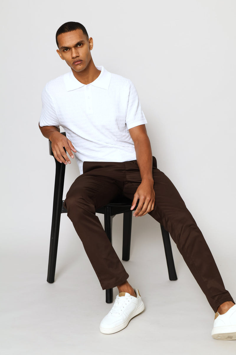 Slim Smart Chino - Coffee
