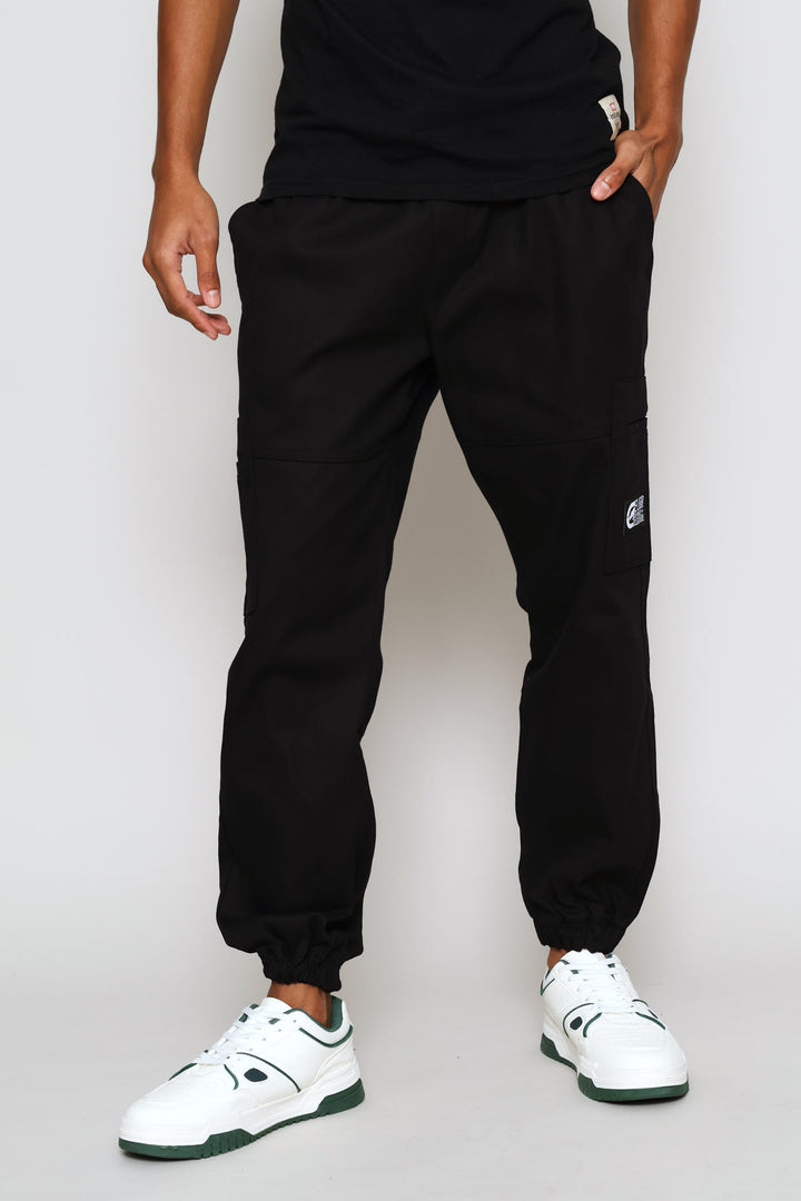 Woven Cargo Pants - Black