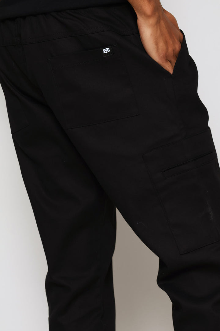 Woven Cargo Pants - Black