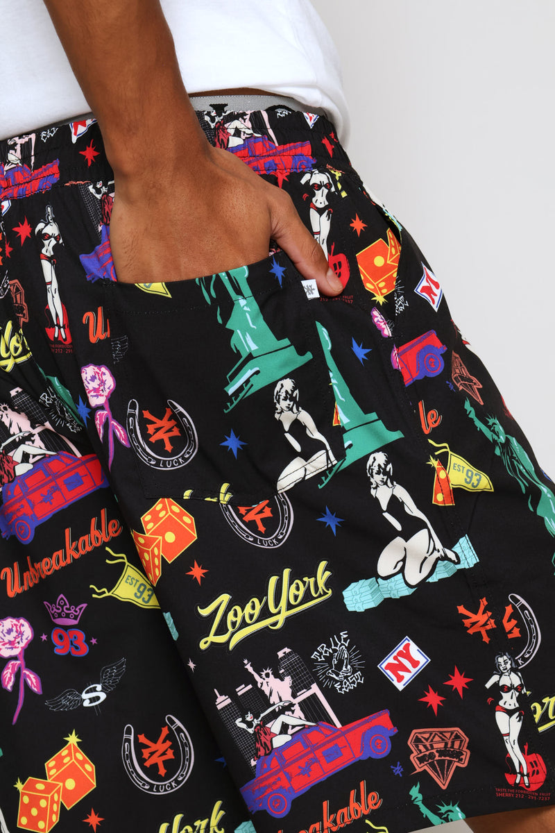 Ny Print Swim Short - Multi