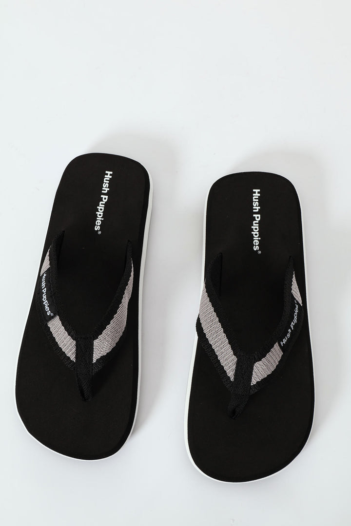 Andreas Wide Vamp Sandal - Black