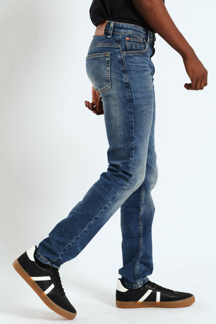 Mid Worn In Skinny Jean - Mid Blue