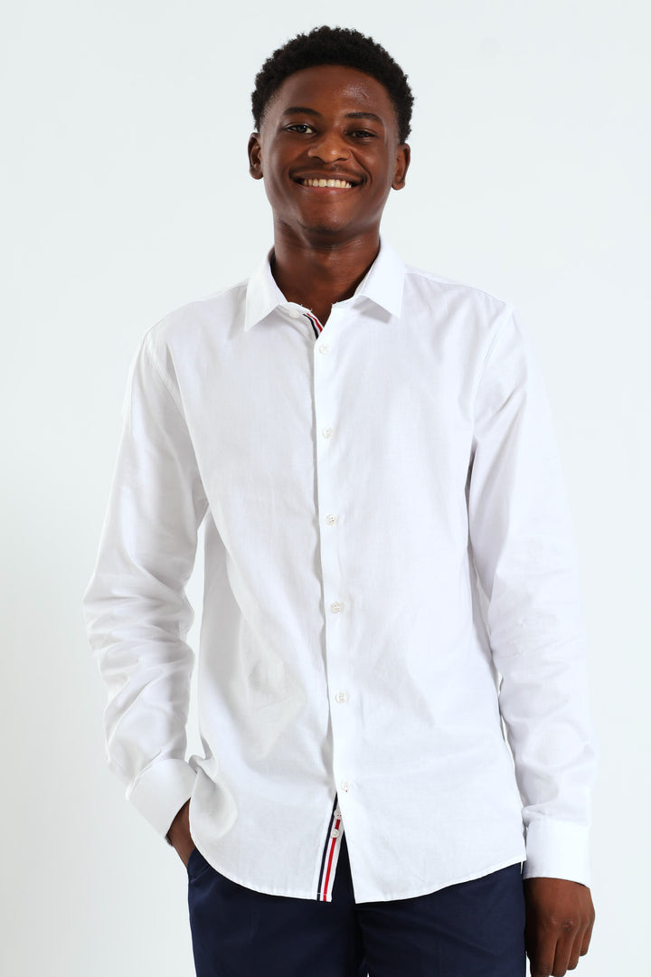 Trimmed Shirt - White
