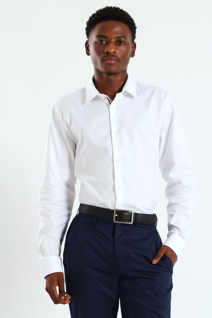 Trimmed Shirt - White