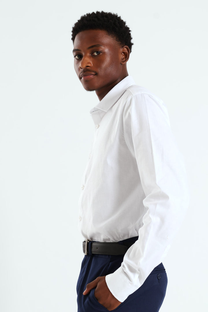 Trimmed Shirt - White