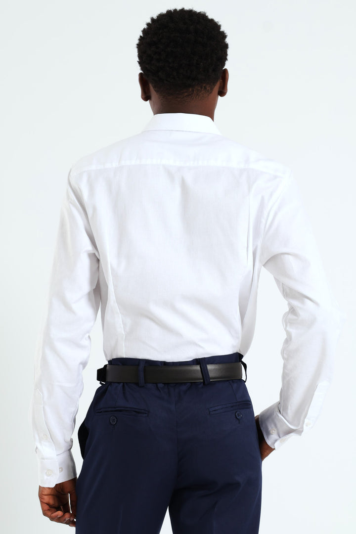 Trimmed Shirt - White