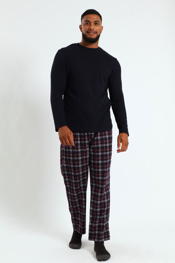 Long Sleeve Top & Butterfleece Pants - Navy