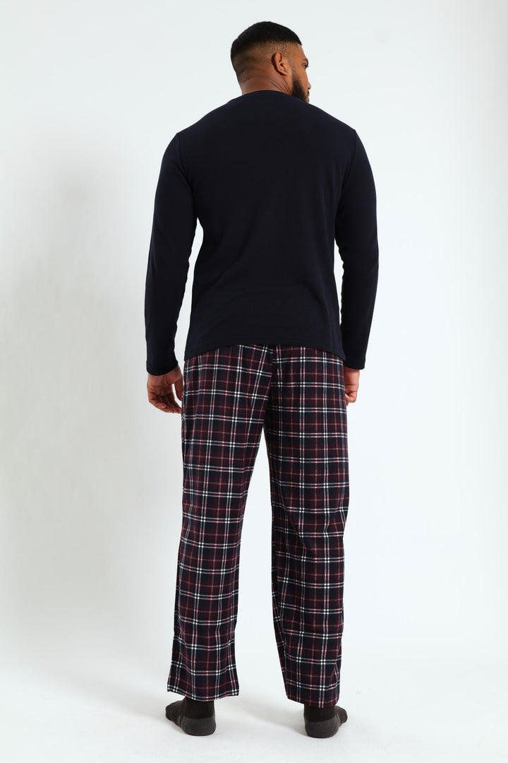 Long Sleeve Top & Butterfleece Pants - Navy