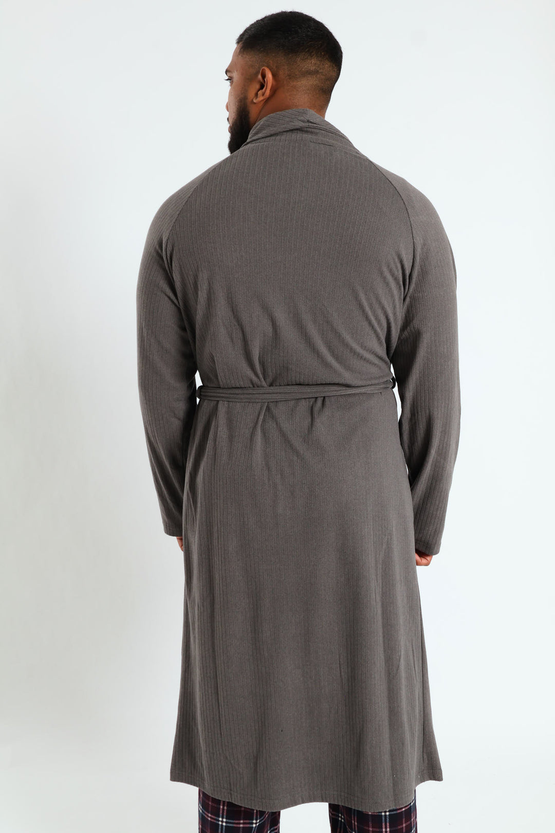 Shawl Collar Gown - Grey