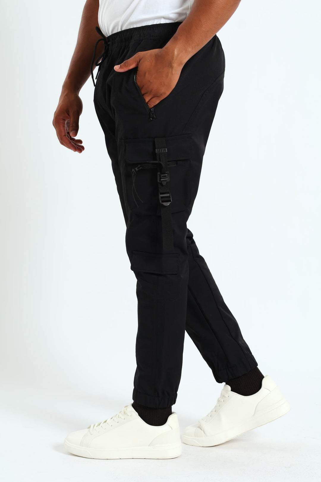 Strap Cargo Jogger - Black