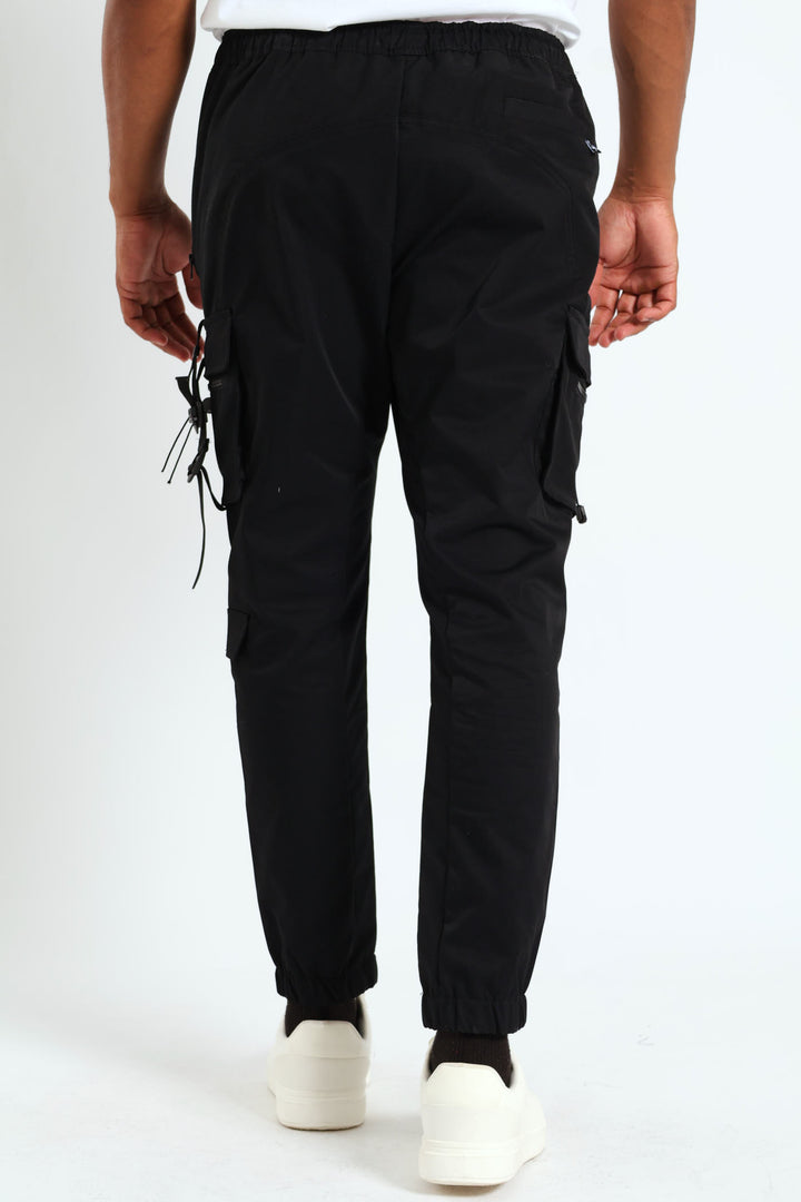 Strap Cargo Jogger - Black