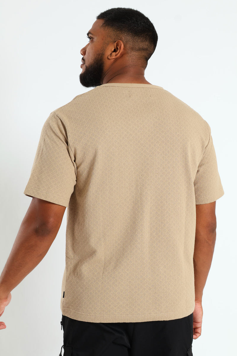 Coir Surf Int Crew Tee - Taupe