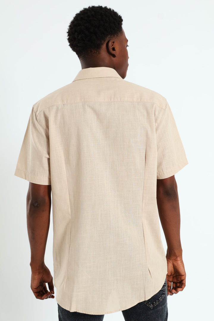 Linen Look Shirt - Natural
