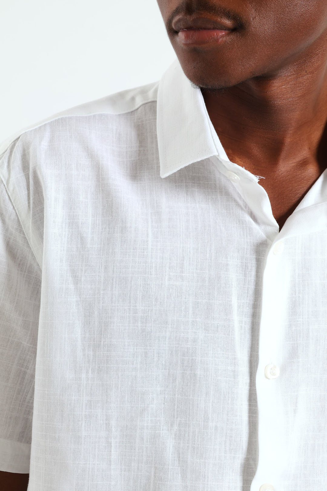 Linen Look Shirt - White