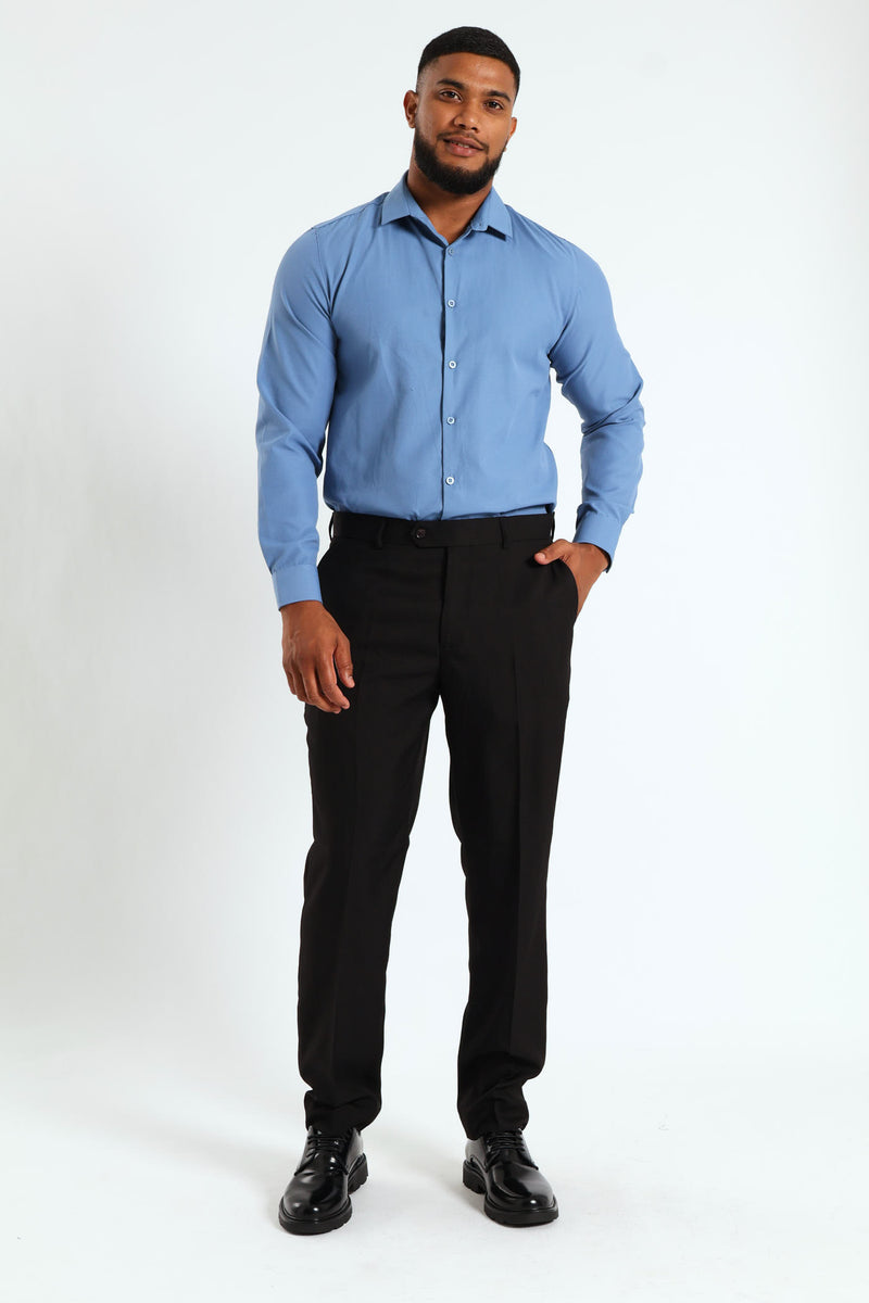 Regular Fit Essential Suit Trouser - Black