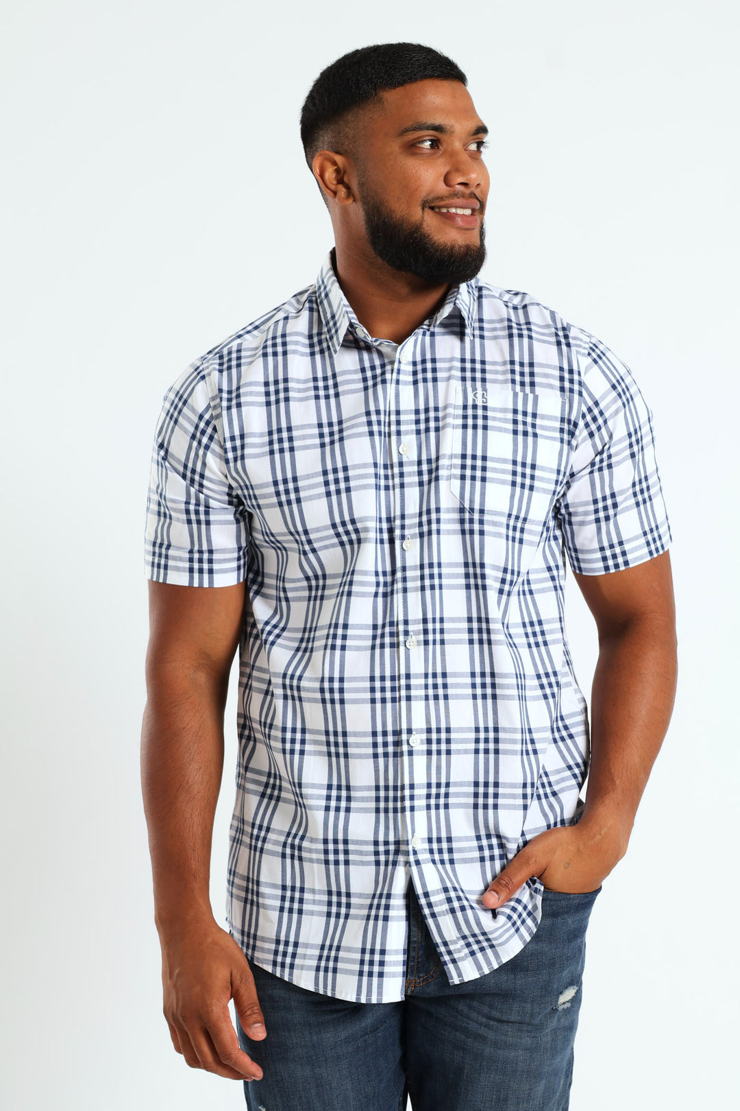 Check Shirt - White/Navy