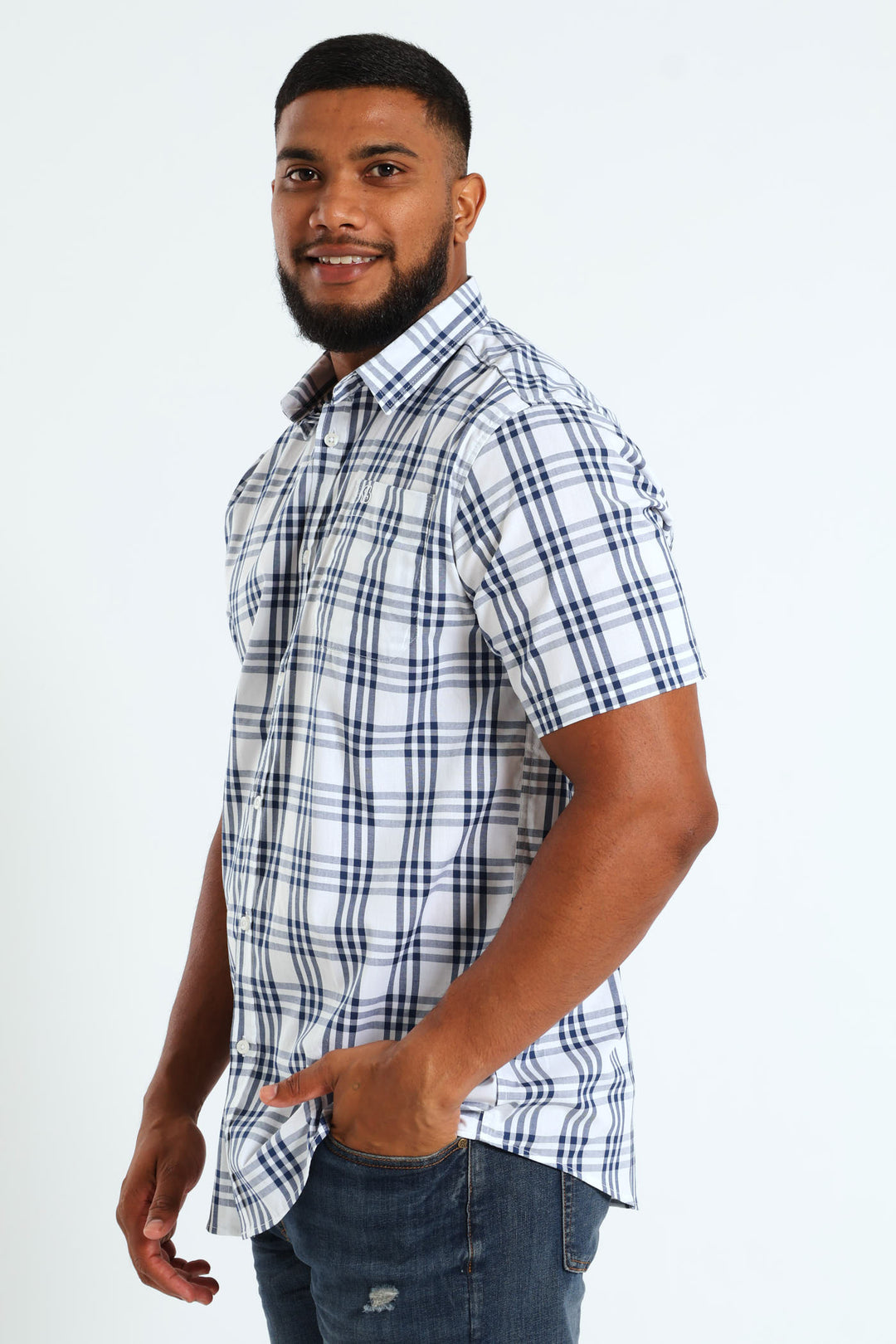Check Shirt - White/Navy