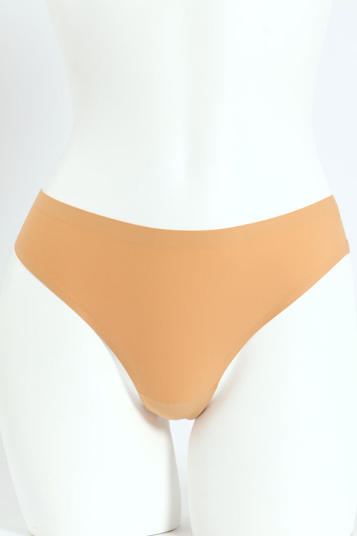 3 Pack Thong Panties - Leopard/Tan/Black