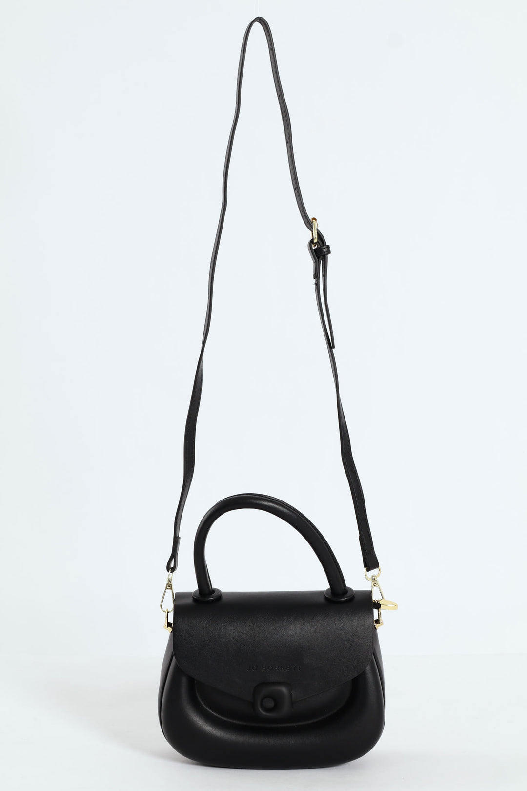 Florence Flap Bag With Top Handle - Black