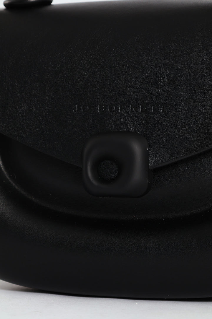 Florence Flap Bag With Top Handle - Black