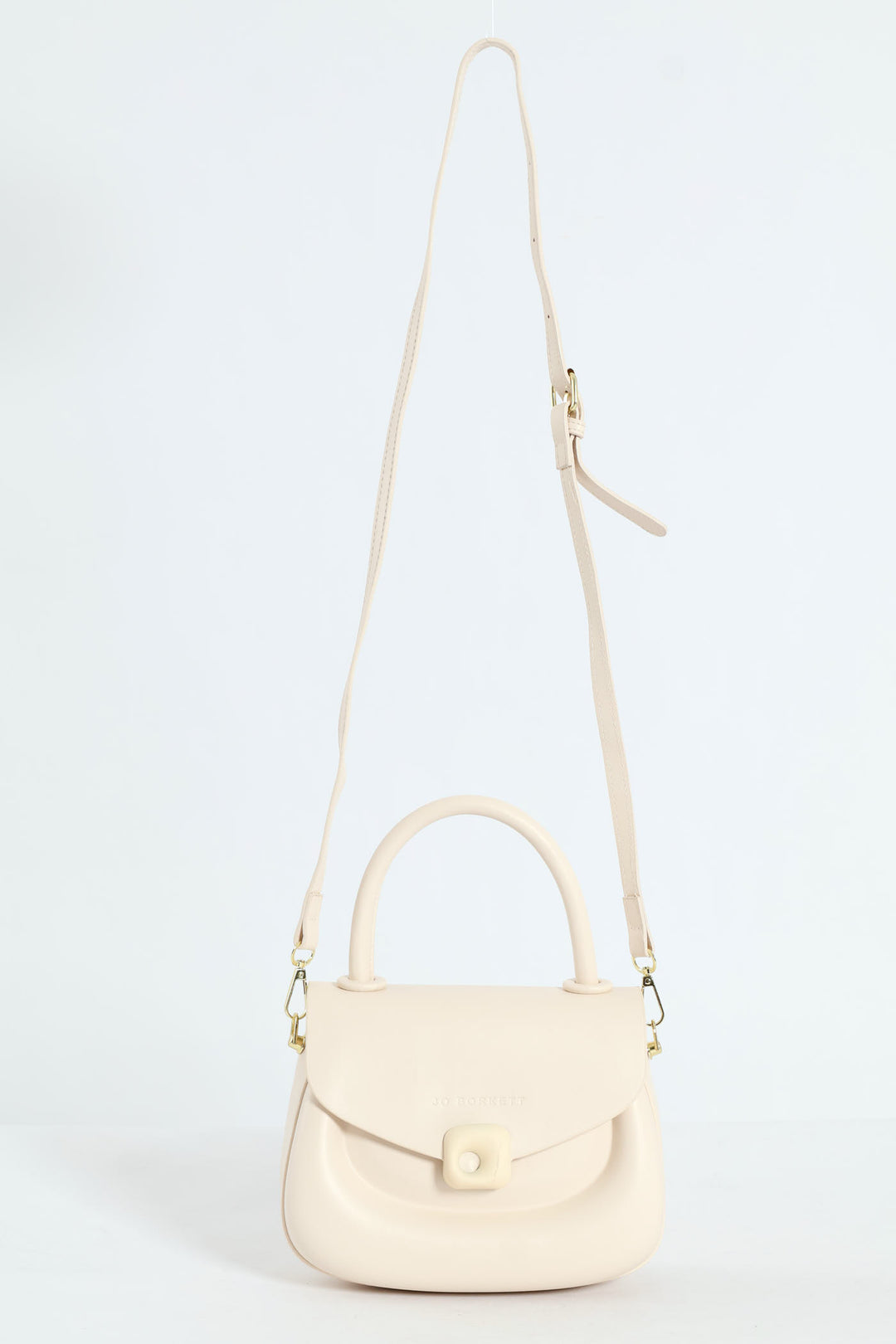 Florence Flap Bag With Top Handle - Beige