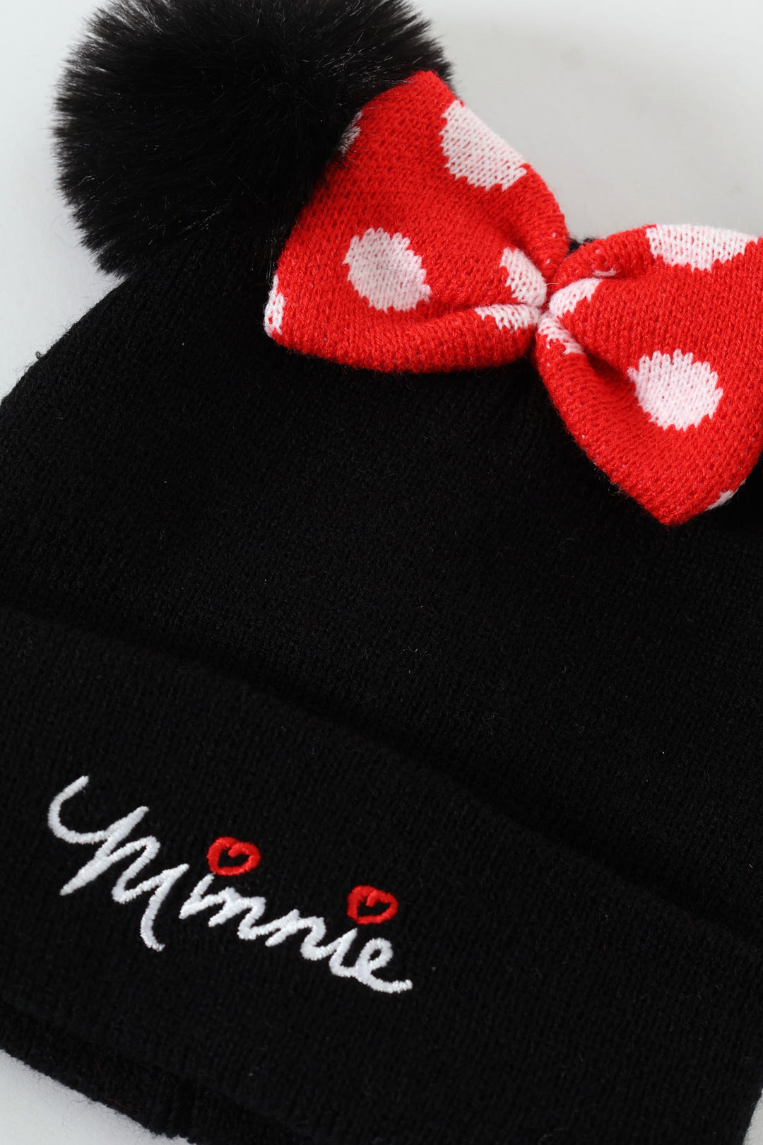 Pre-Girls Minnie Beanie - Black