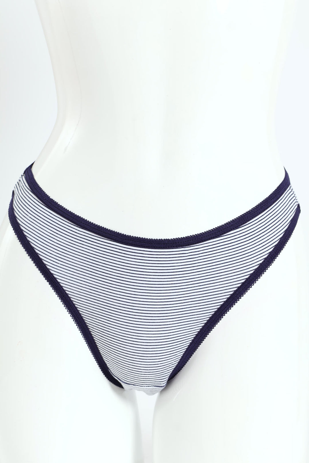 5 Pack Cotton Stretch Thong Panties - Slate/Stripe/Grey/Cherry/Black