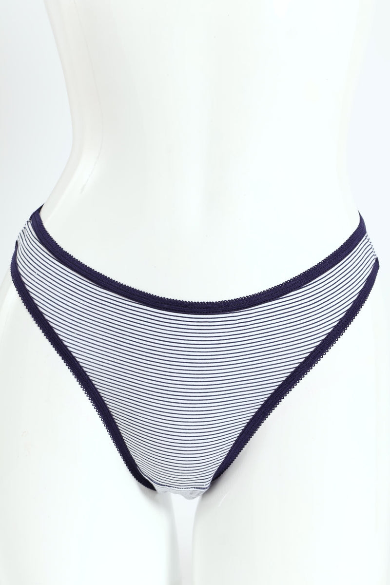 5 Pack Cotton Stretch Thong Panties - Slate/Stripe/Grey/Cherry/Black
