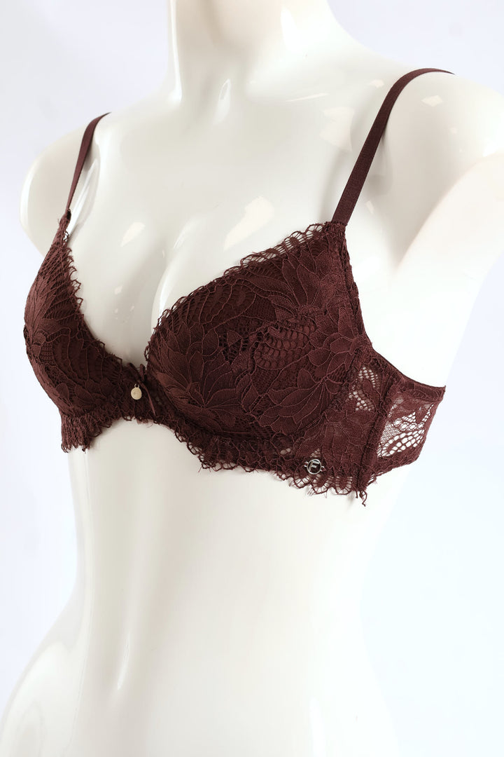 2 Pack Galloon Lace T-Shirt Bra - Caramel/Espresso