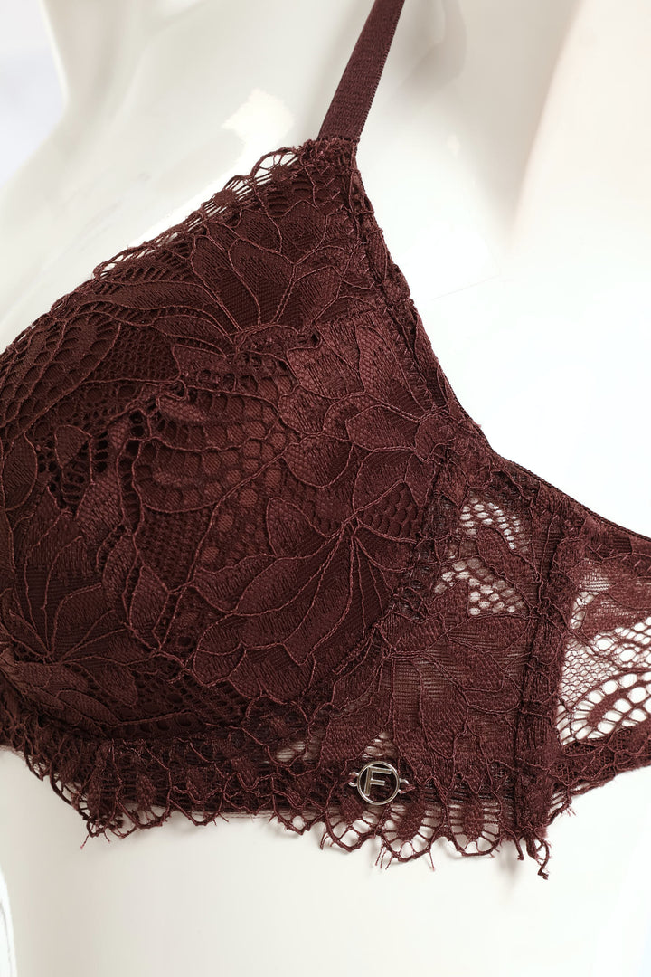 2 Pack Galloon Lace T-Shirt Bra - Caramel/Espresso