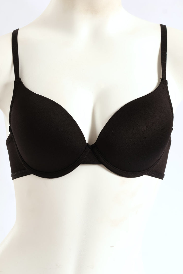 3 Pack T-Shirt Bras - Black/Mocha/White