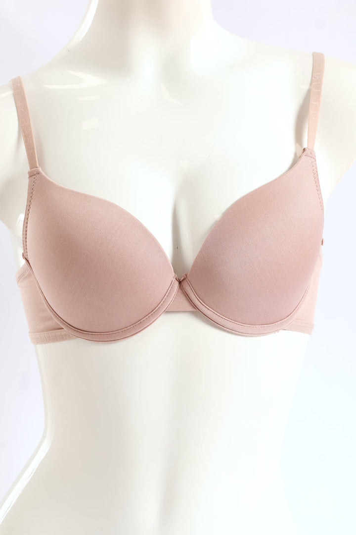 3 Pack T-Shirt Bras - Black/Mocha/White