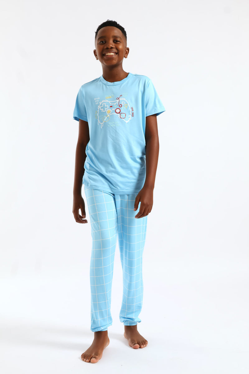 Boys Gamer Transitional Sleep Set - Blue