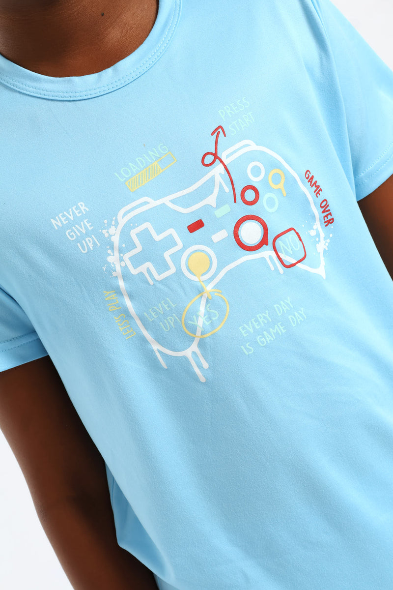 Boys Gamer Transitional Sleep Set - Blue