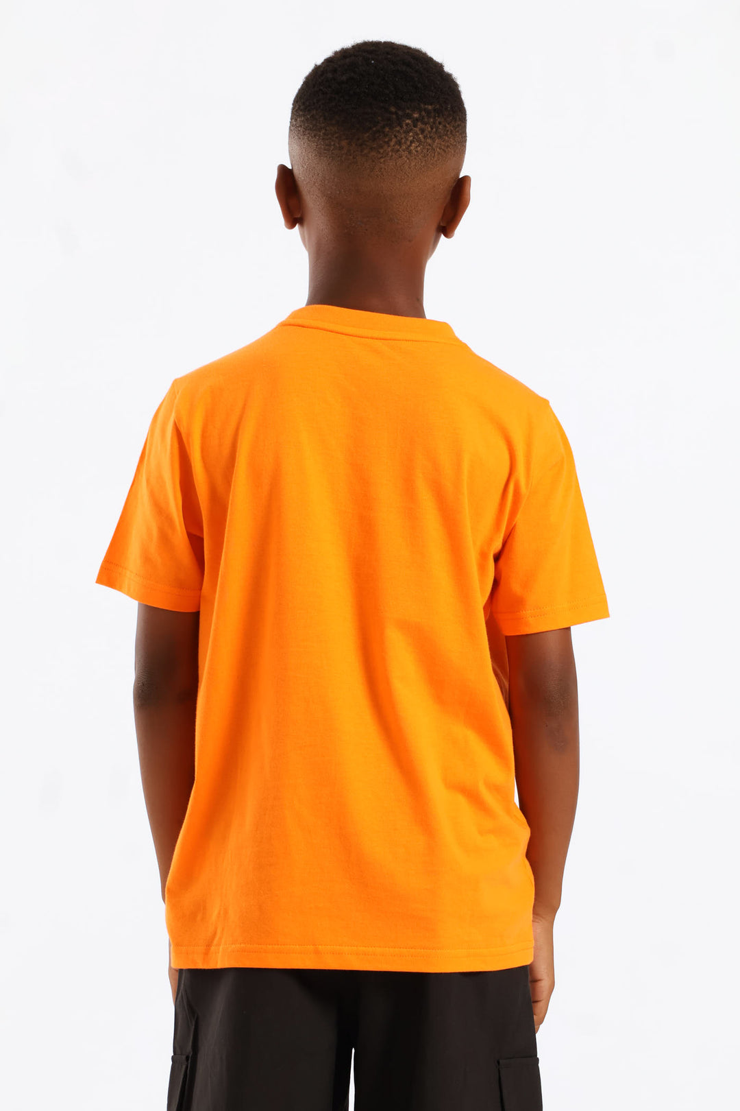 Boys Split Frame Cat Tee - Orange