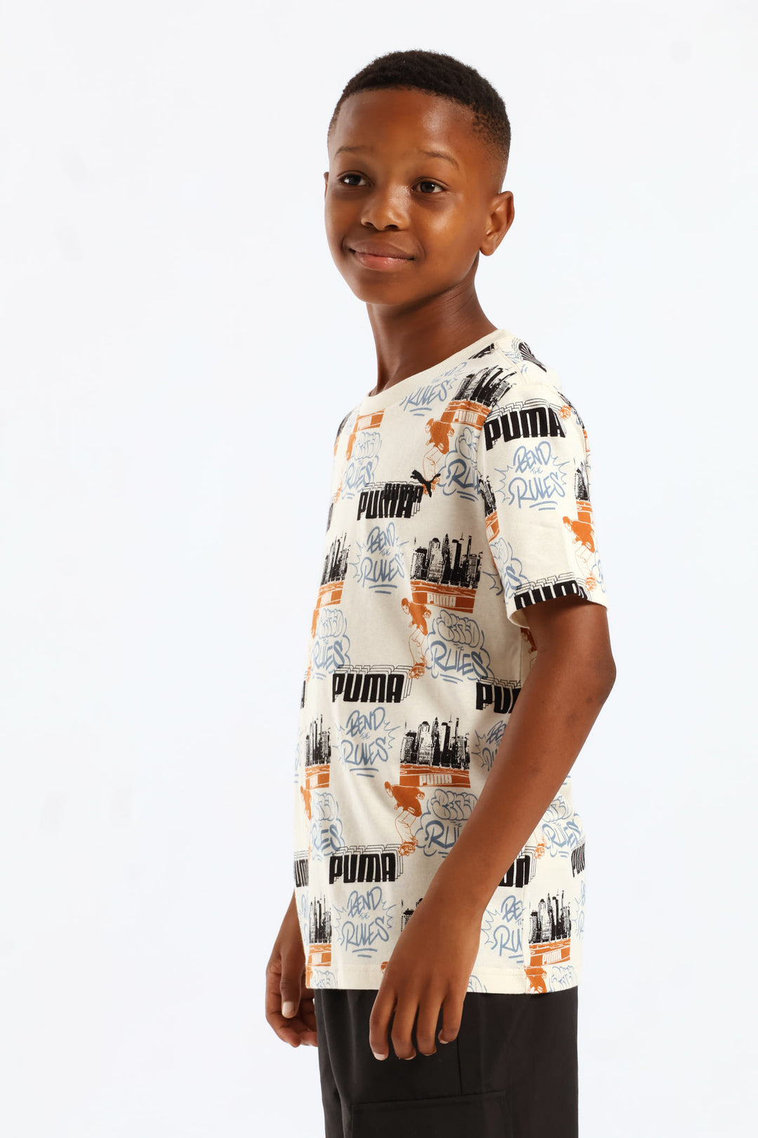 Boys Skate Print Tee - Stone