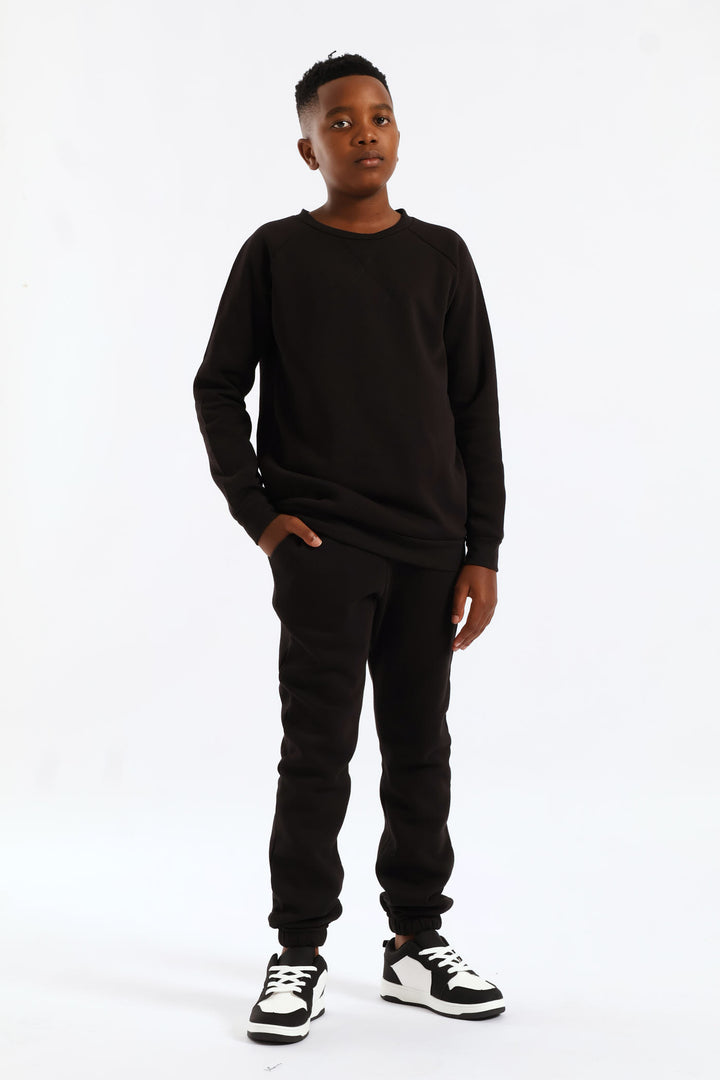 Boys Basic Fleece Jogger - Black