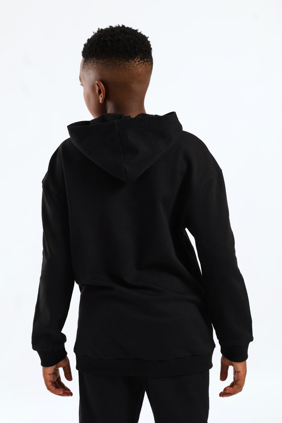 Boys Mr Beast HD Print Hoody - Black