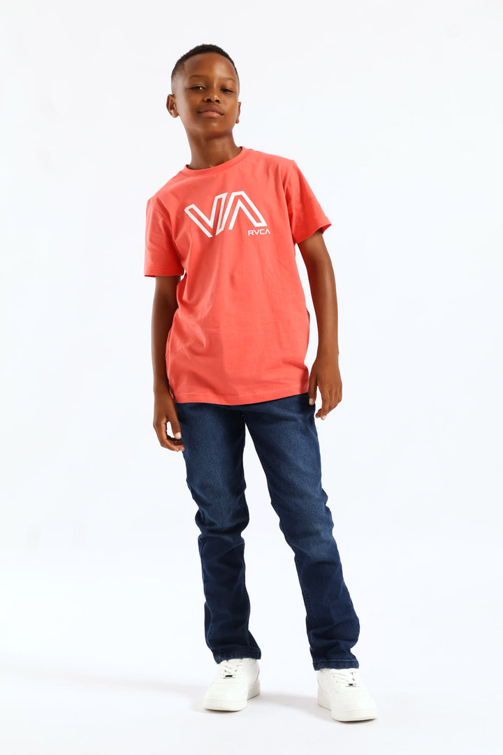 Boys Logo Tee - Red