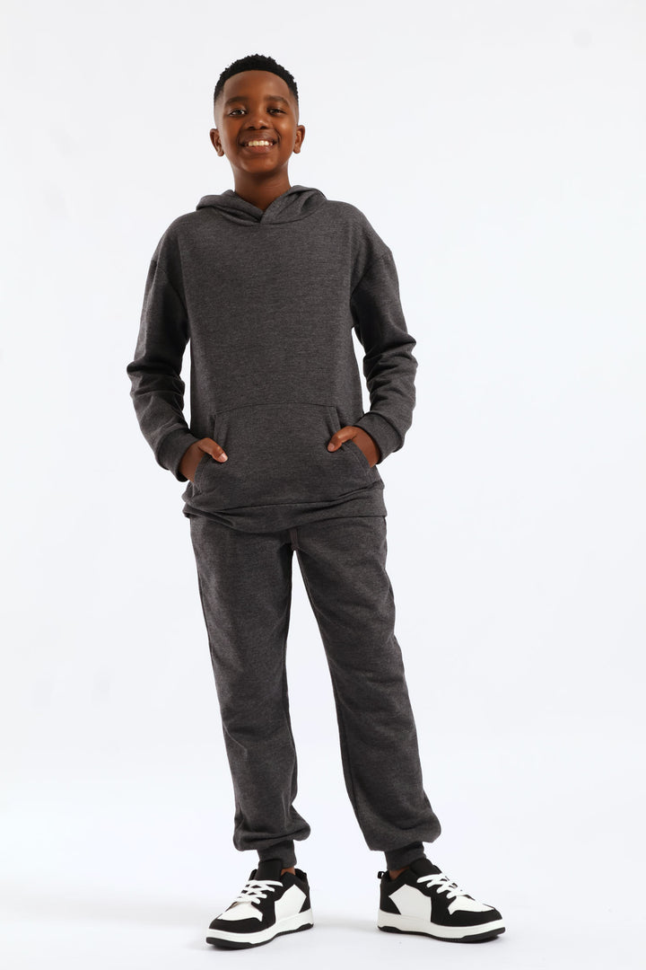 Boys Fleece Jogger - Charcoal Melange