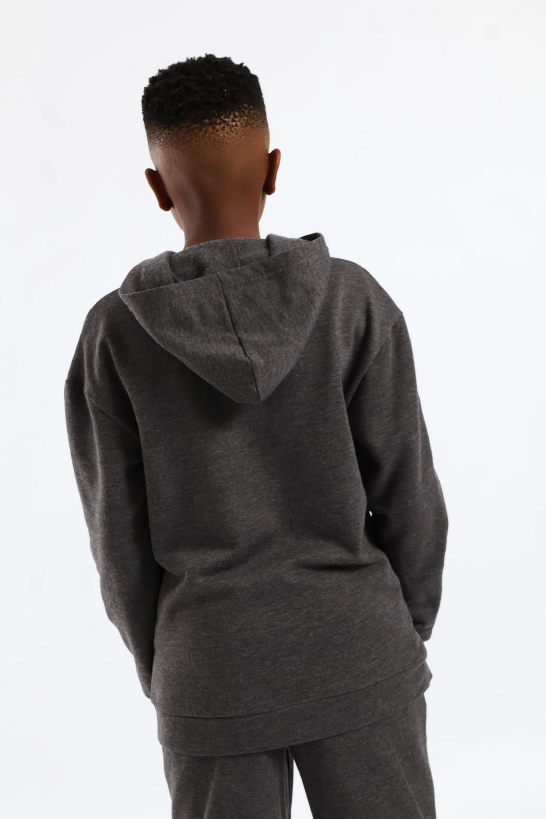 Boys Fleece Hoody - Charcoal Melange