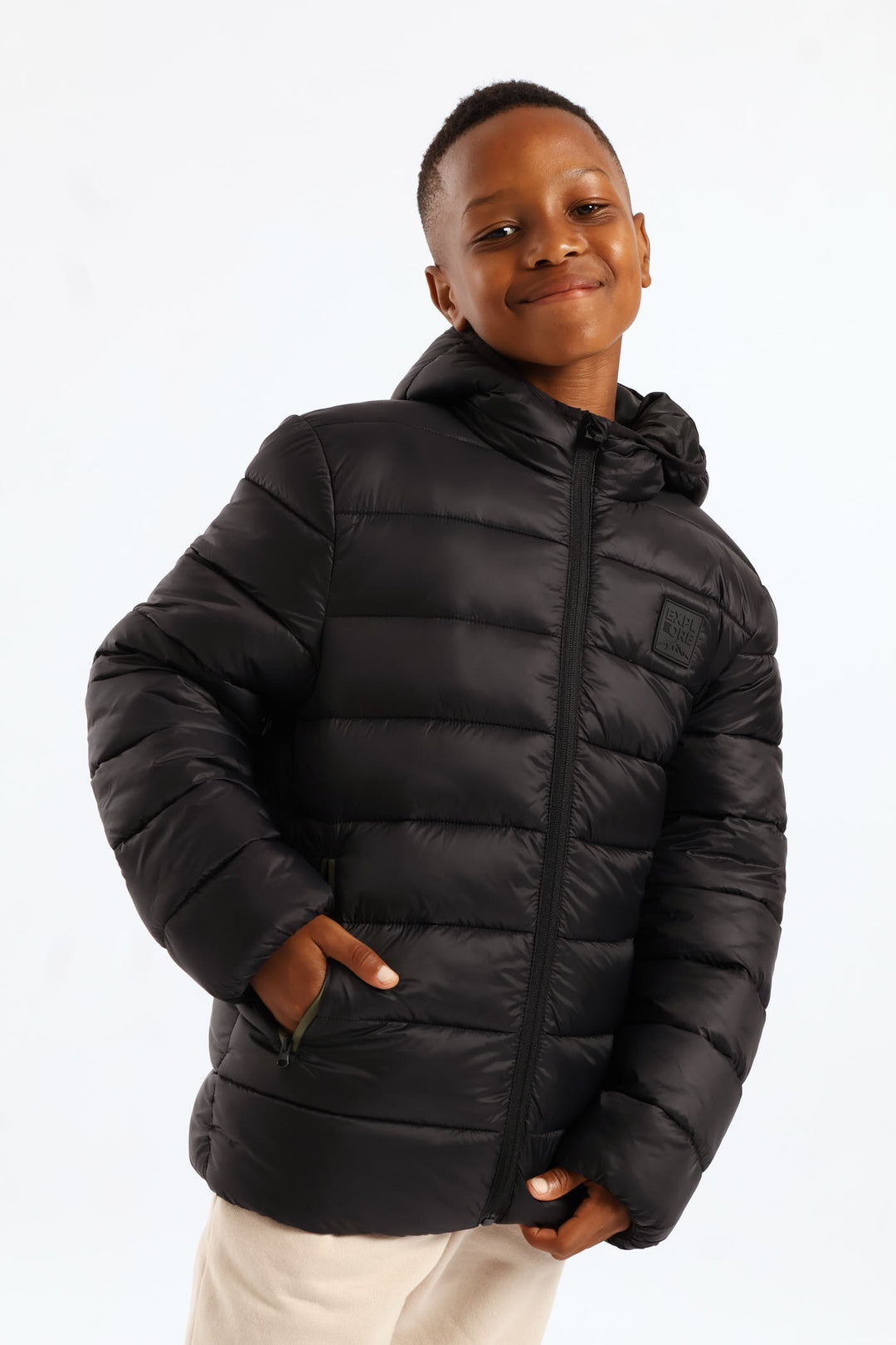 Boys Puffer Jacket - Black