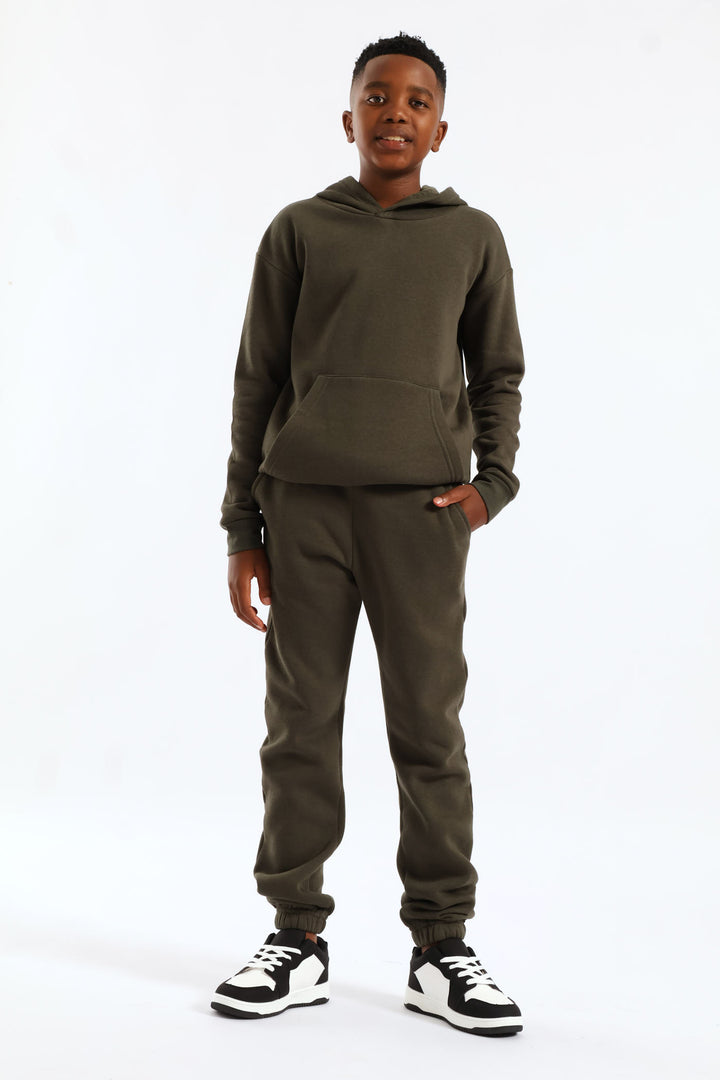 Boys Basic Fleece Jogger - Olive