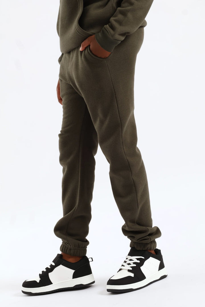 Boys Basic Fleece Jogger - Olive