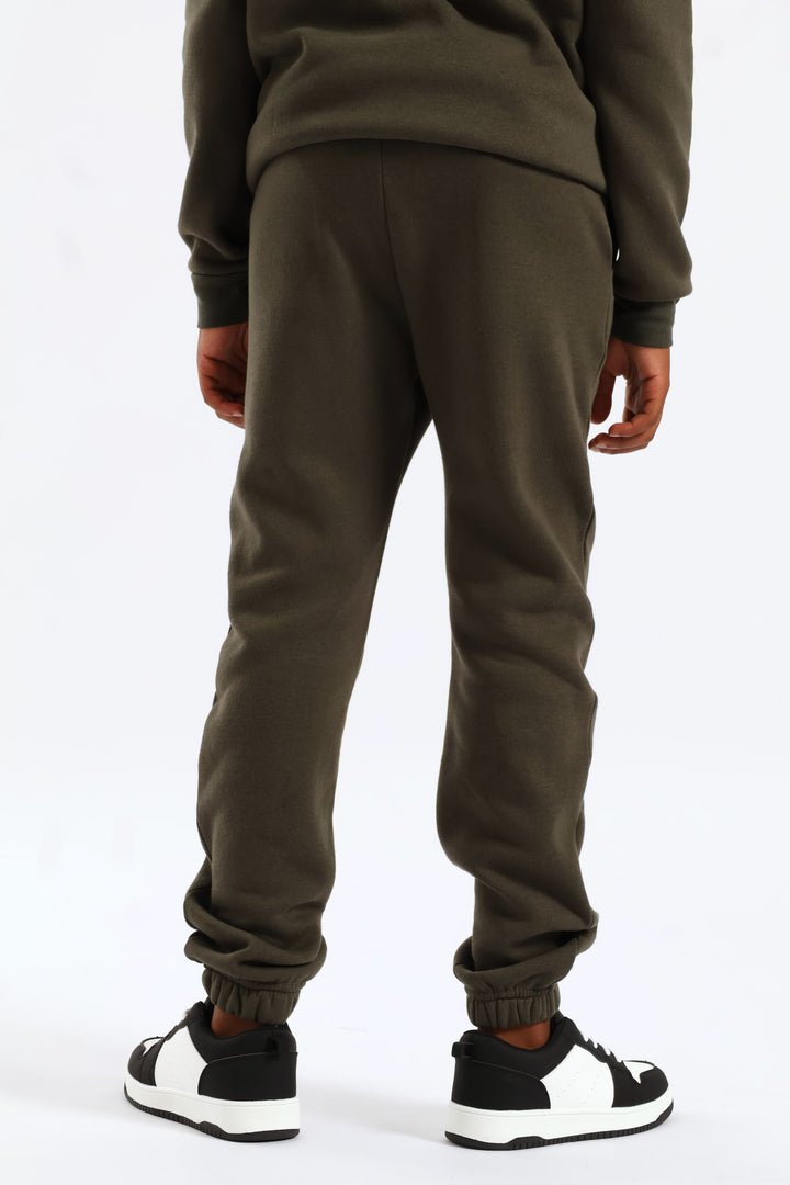 Boys Basic Fleece Jogger - Olive