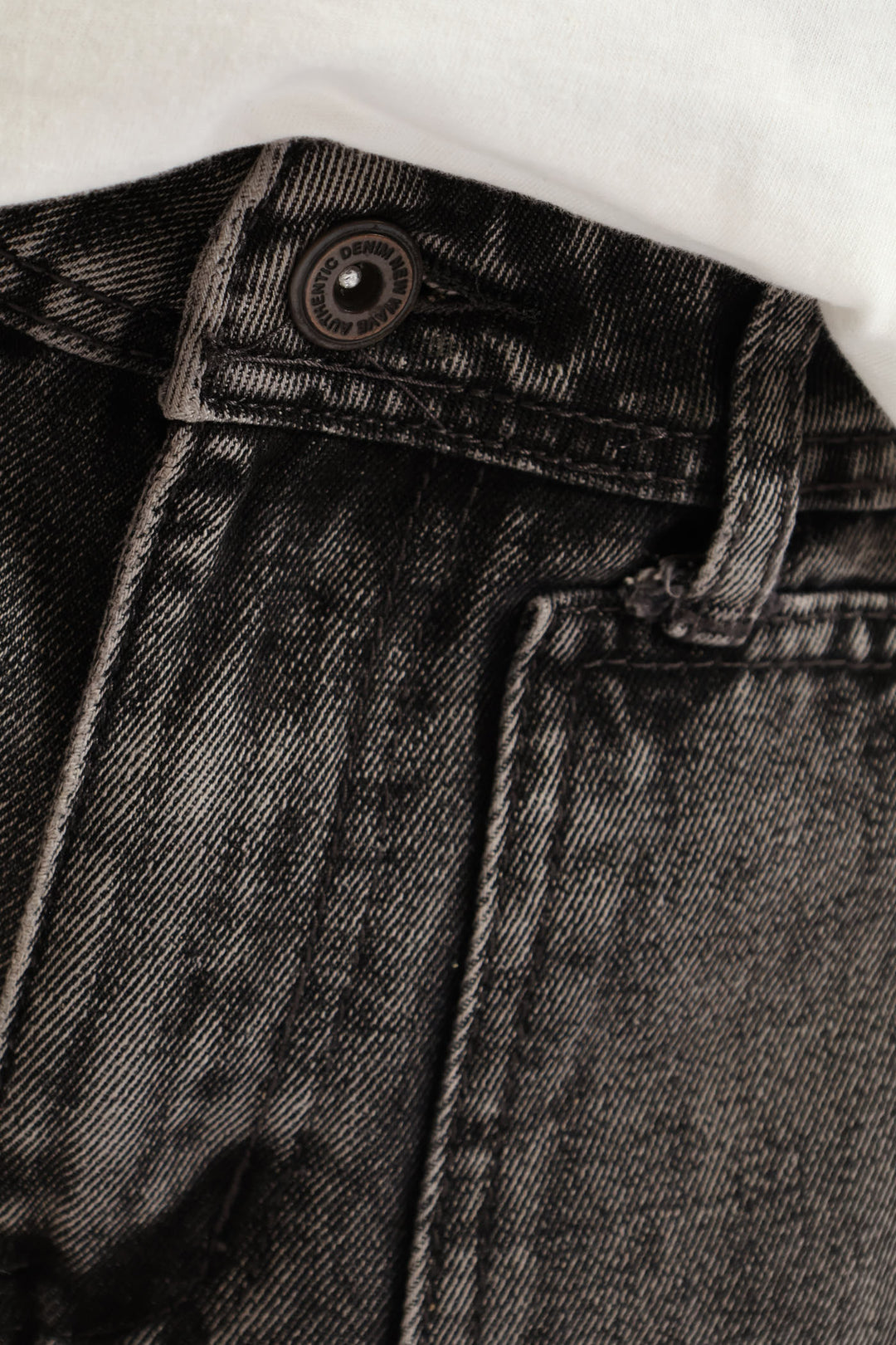 Boys Acid Wash Denim Walkshort - Grey
