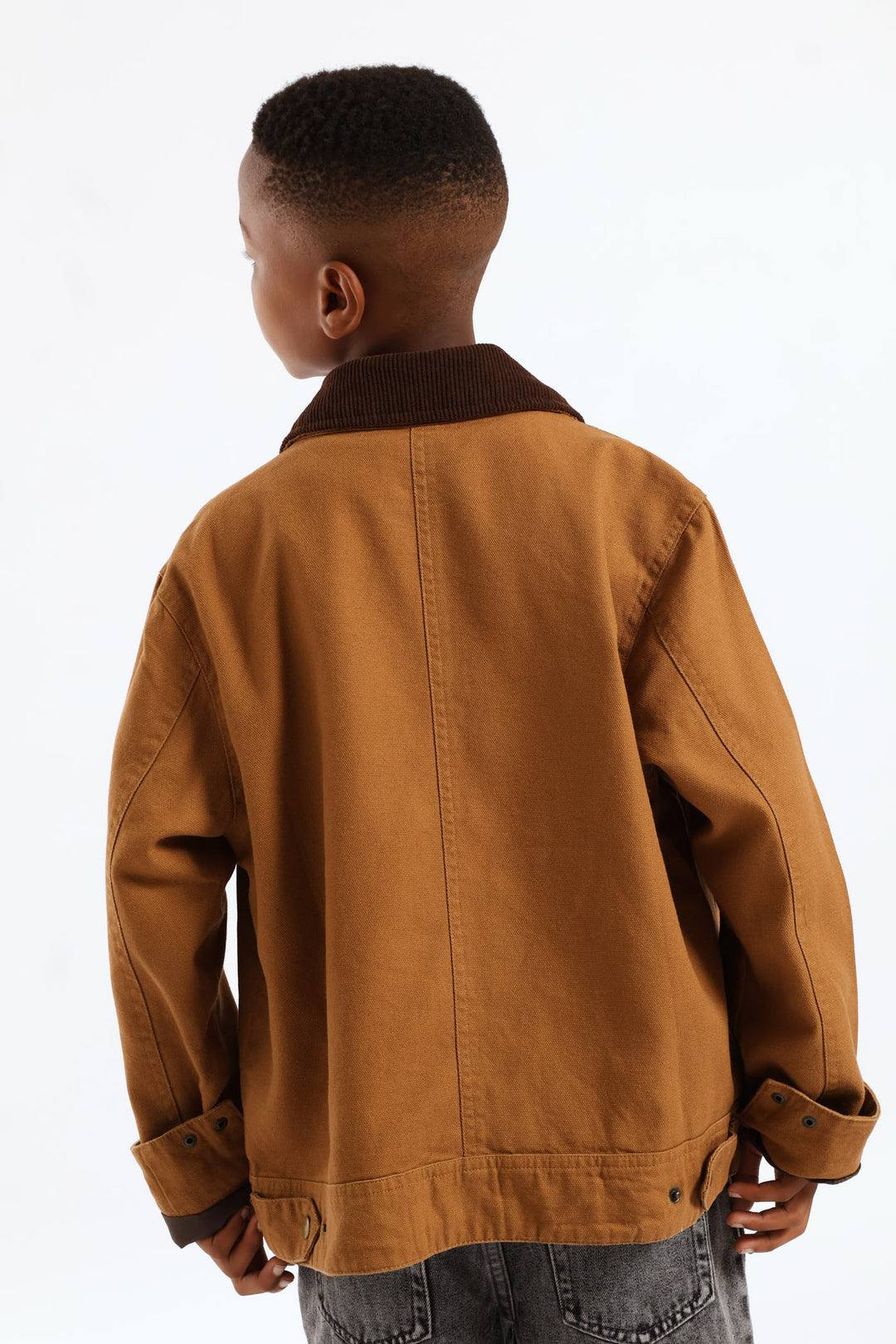 Boys Twill Barn Jacket - Tan