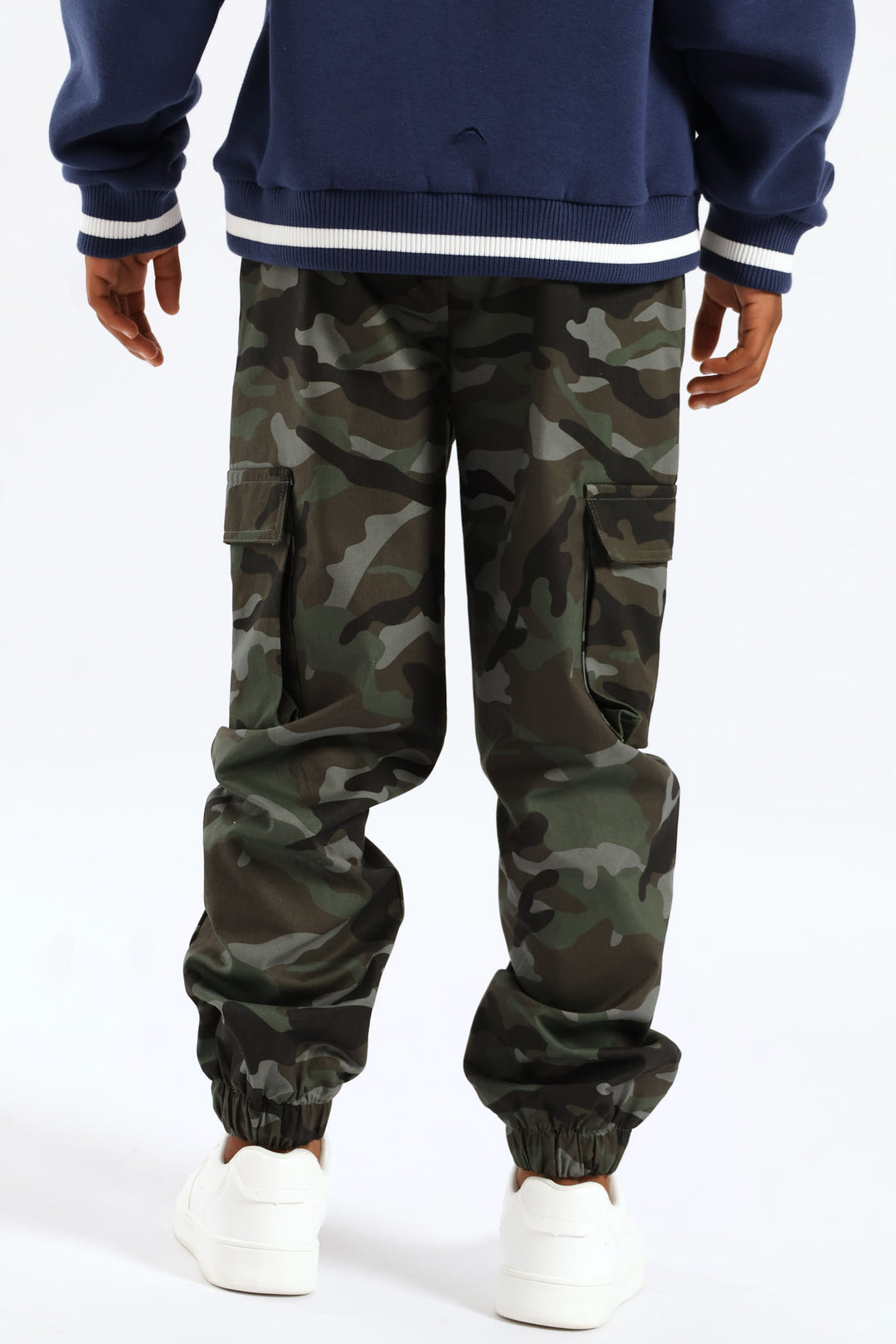 Boys Camo Cargo Jogger - Green